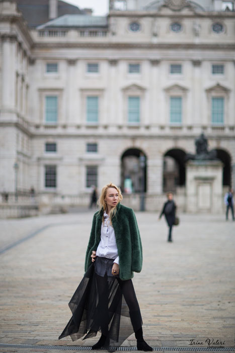 фотосессия с Kamile Kaselyte на Лондонской неделе моды